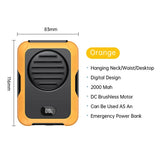 BLUE COLLAR Hanging Waist Fan 6000Mah Mini Portable Rechargeable Bladeless Cooling Fan for Hiking Climbing Sports